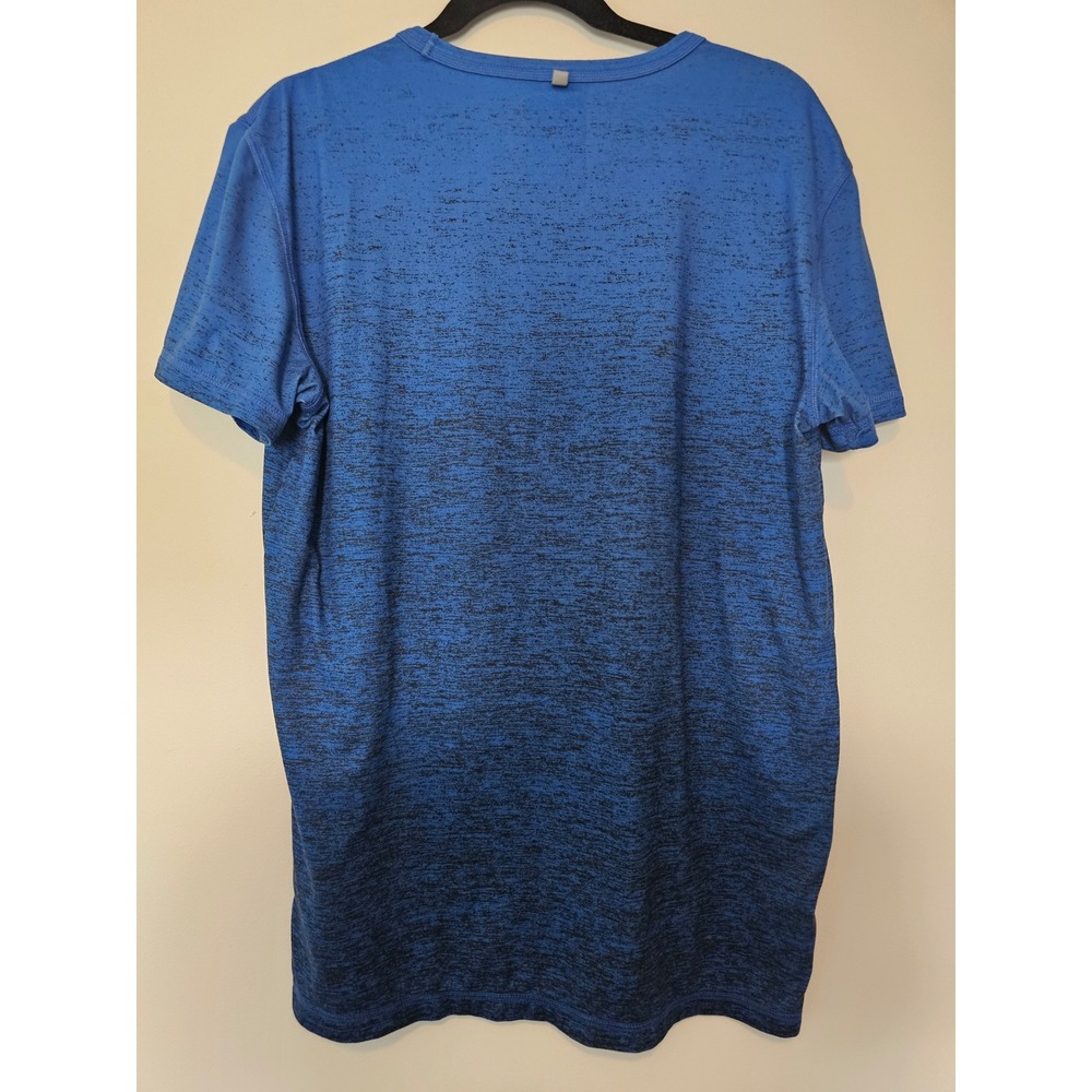 [Athletic] American Eagle T-Shirt Mens L Blue Space Dye Ombre Activewear Tee - Picture 2 of 6